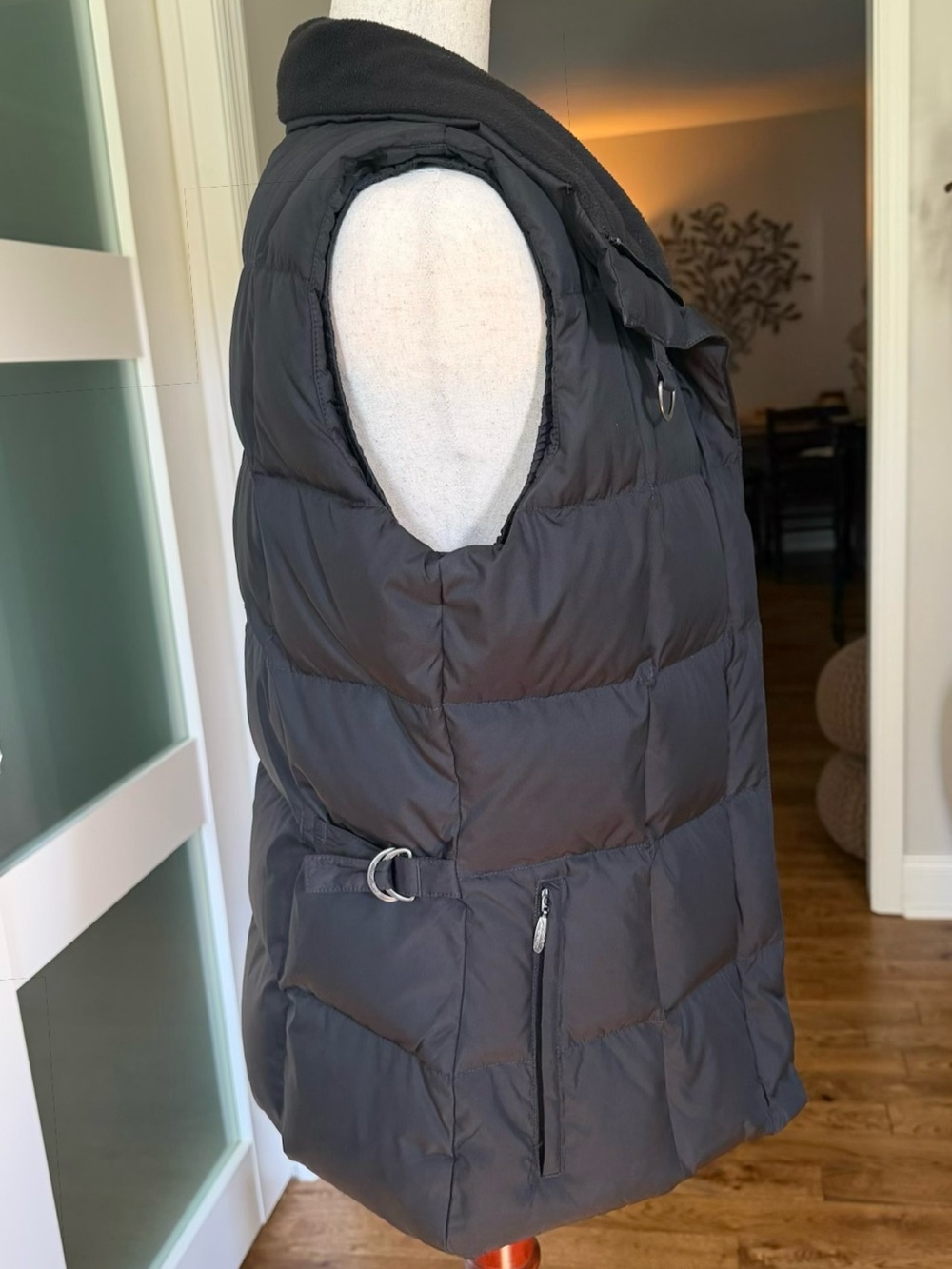 Eddie Bauer Black Quilted Goose Down Puffer Vest - Picture 6 of 9